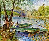 Vincent van Gogh Fishing in the Spring painting